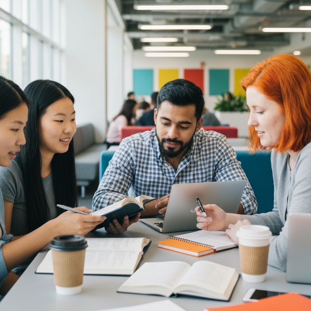 College students collaborating