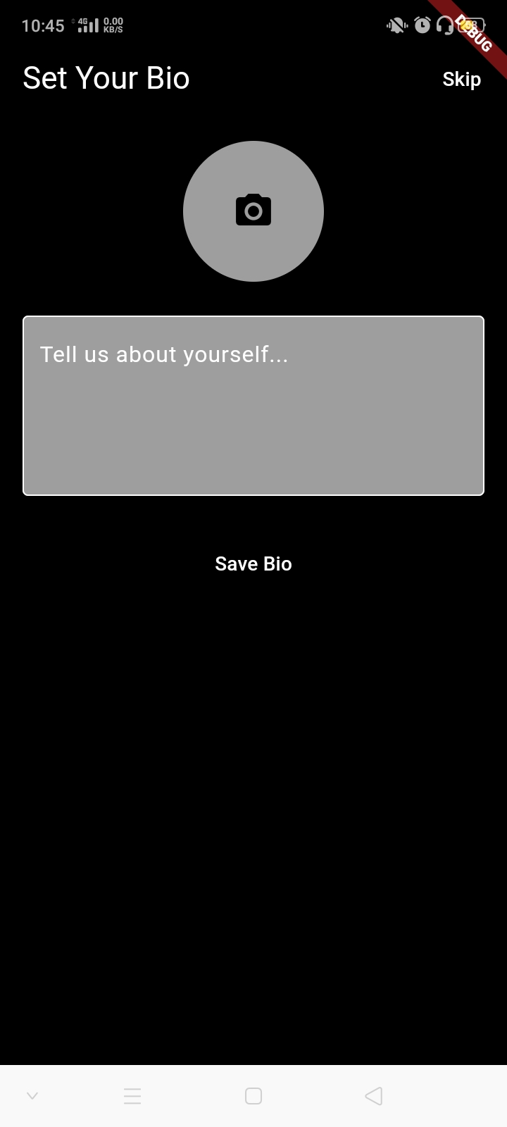 TopEdu mobile app - Set Your Bio screen